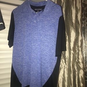 Blue golf polo